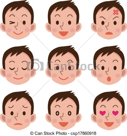 437x470 Facial Expression Vector Clipart Royalty Free Facial