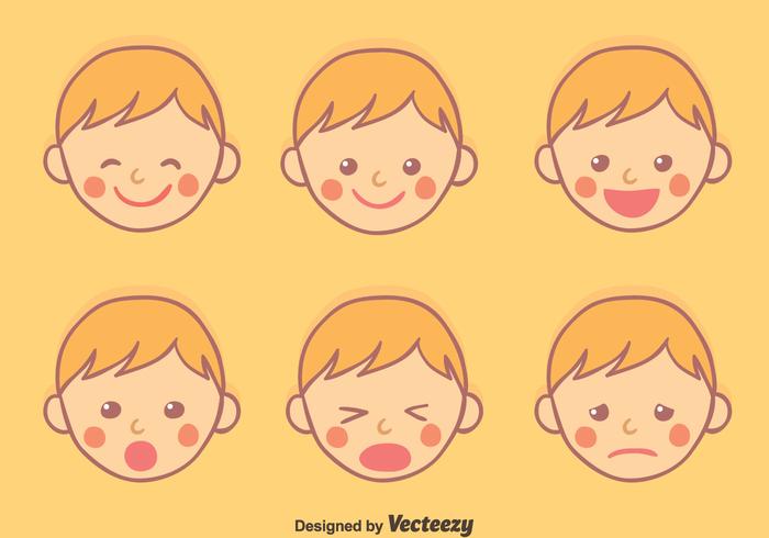 700x490 Hand Drawn Baby Face Expression Vector