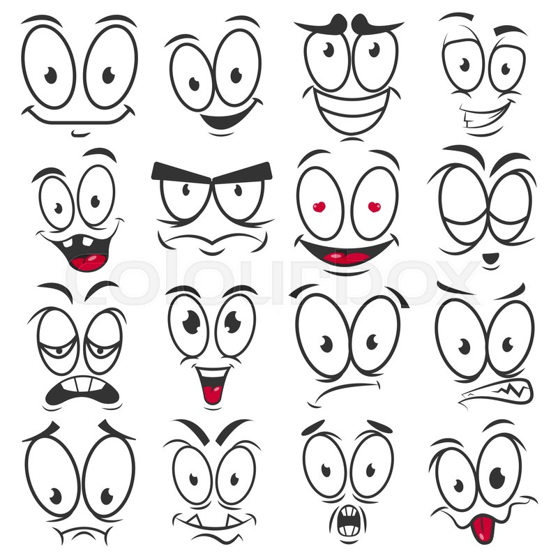 800x800 Smile Emoticons And Emoji Faces Stock Vector Colourbox