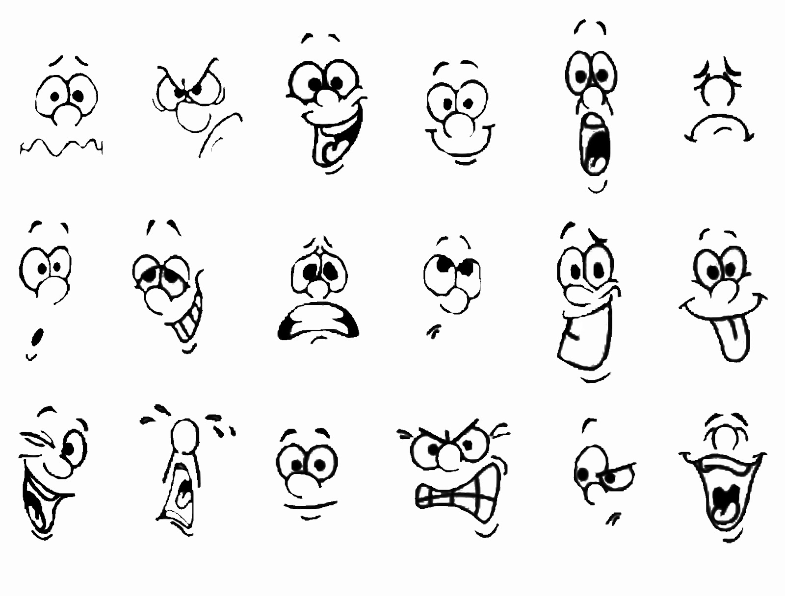1600x1216 Cartoon Facial Expressions Pictures Group With Items
