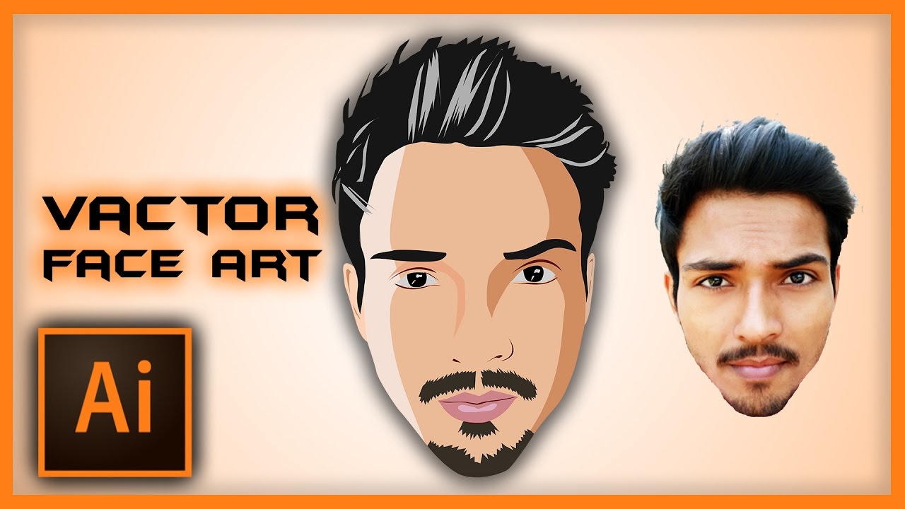 1280x720 Illustrator Tutorial Vector Face Art Using Pen Tool Speed Art