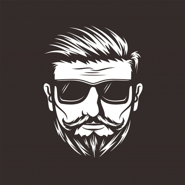 626x626 Gentleman Face Logo Vector Vector Premium Download