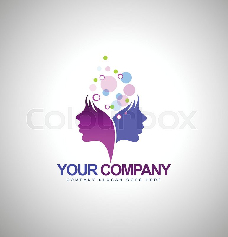772x800 Beauty Female Face Logo Stock Vector Colourbox