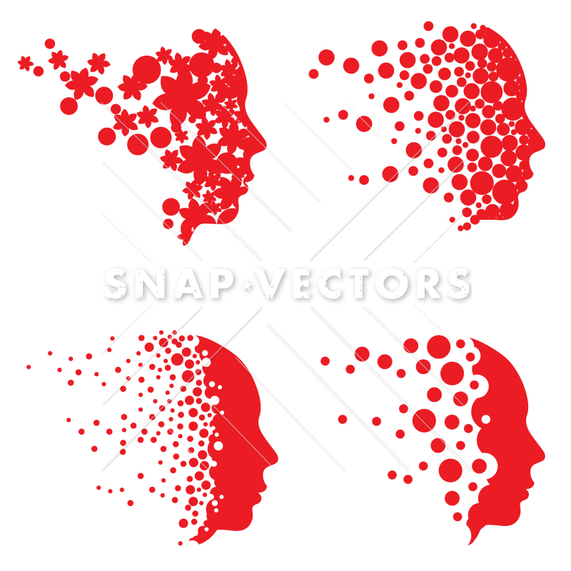 800x800 Vector Head Logo And Face Logo Set
