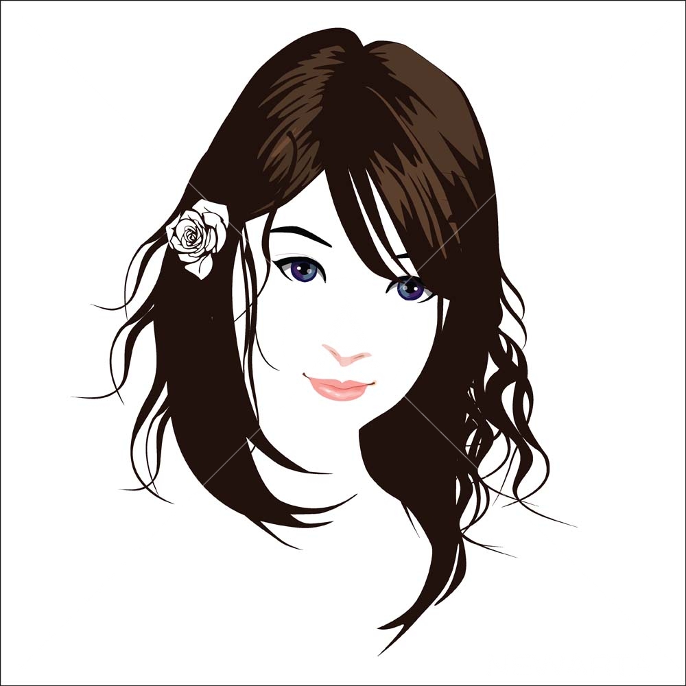 1000x1000 Beautiful Face Vector