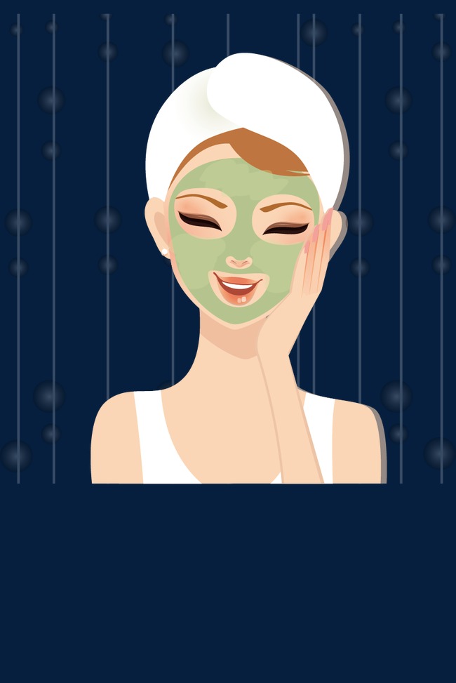 Skin Beauty Cartoon Beauty Face Mask Apply, Skin Care, Makeups 650x973 Skin Beauty Cartoon Beauty Face Mask Apply, Skin Care, Makeups