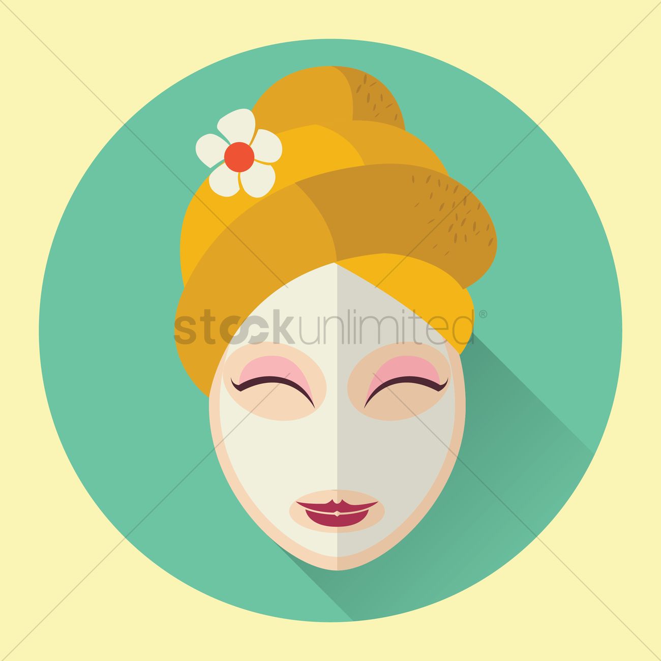 Spa Facial Mask Vector Image 1300x1300 Spa Facial Mask Vector Image