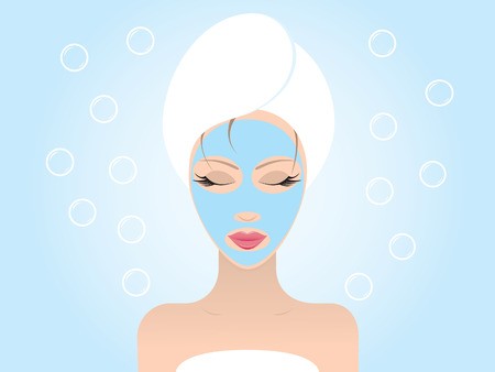 Young Beautiful Woman With Her Eyes Closed Applying A Facial Mask 450x338 Young Beautiful Woman With Her Eyes Closed Applying A Facial Mask