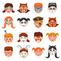 200x200 Face Painting Free Vector Art