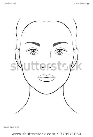 318x470 Face Painting Templates Practice Board For Female Size Vector