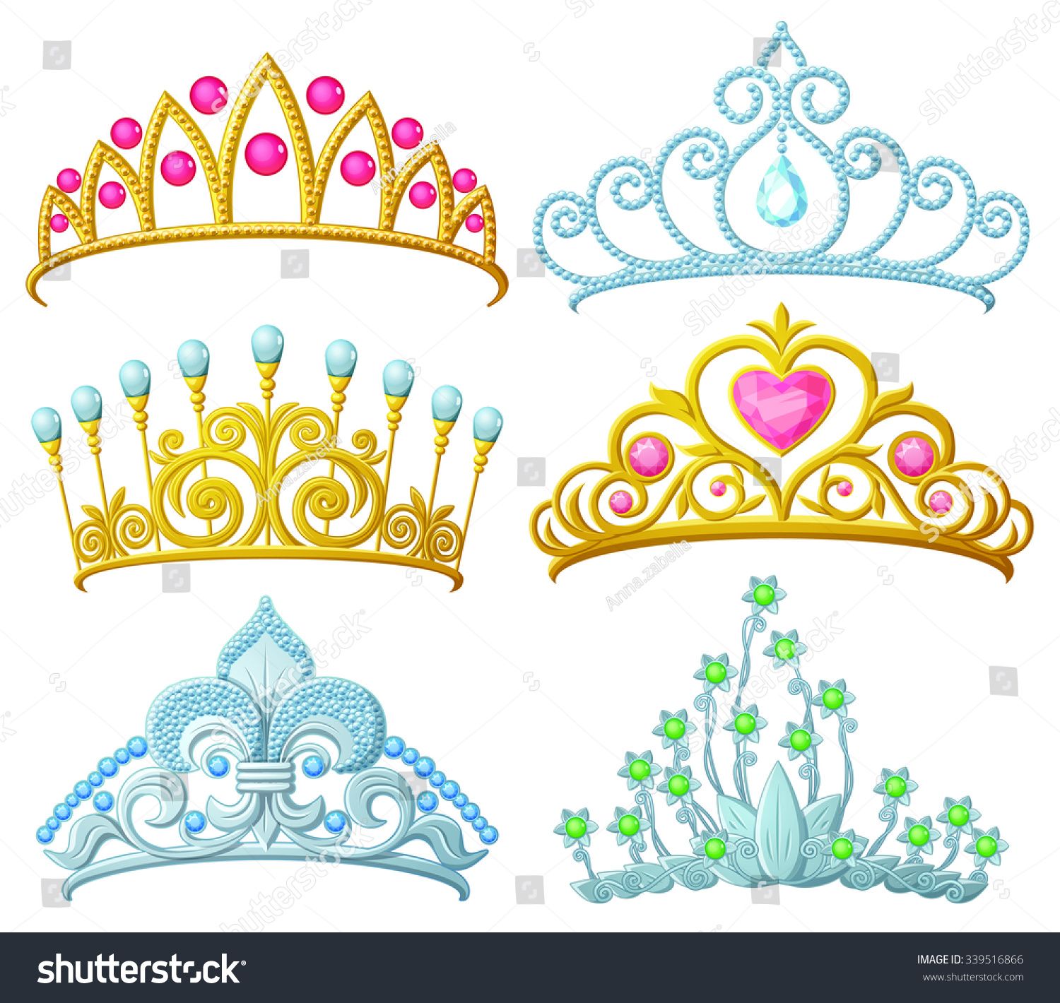 1500x1420 Set Of Princess Crowns