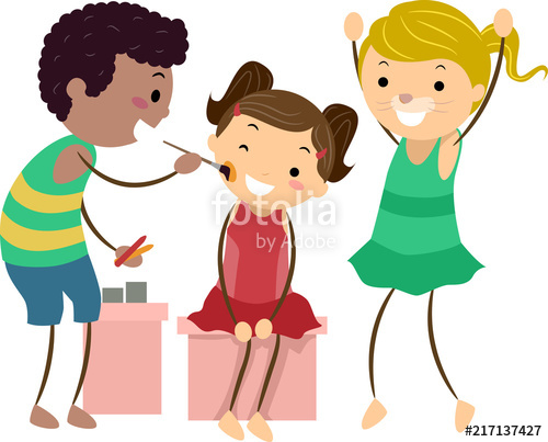 500x403 Stickman Kids Face Paint Illustration Stock Image And Royalty