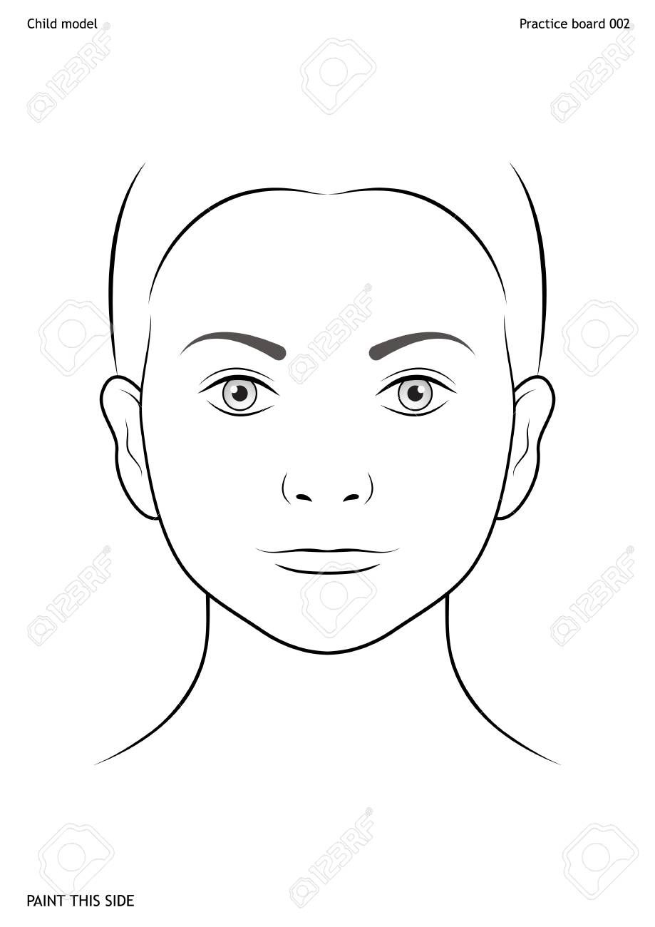 919x1300 Stock Vector Face Painting Face Template, Painting Templates