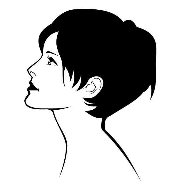 660x660 Girl Profile Vector