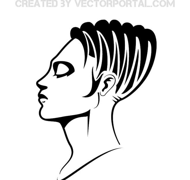 660x624 Girl Face Profile Vector Free Graphics Uihere