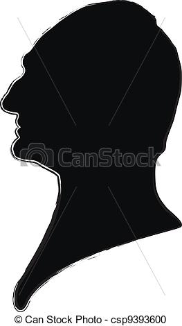 263x470 Human Face In Profile Vector Clipart