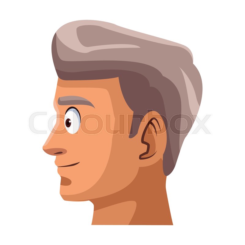 800x800 Old Man Face Profile Vector Stock Vector Colourbox