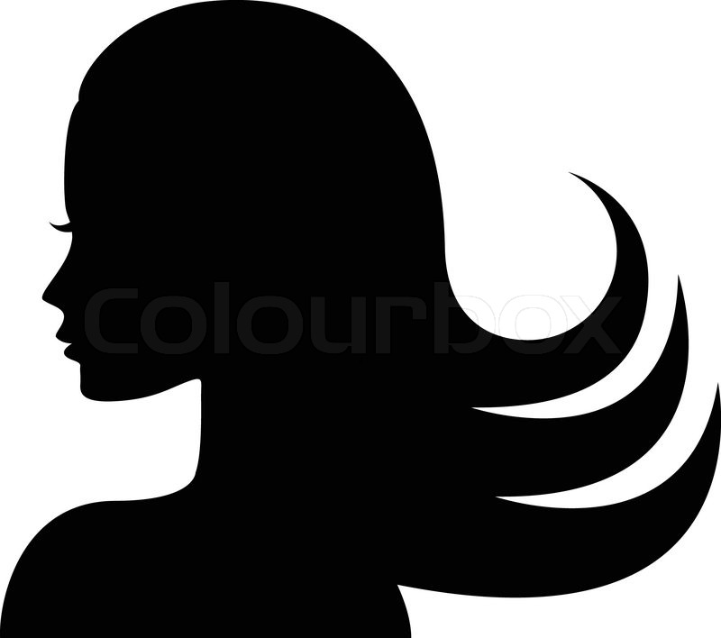 800x708 Woman Face Silhouette In Profile Stock Vector Colourbox