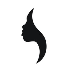 238x250 African American Woman Face Profile Vector African Themed Cards