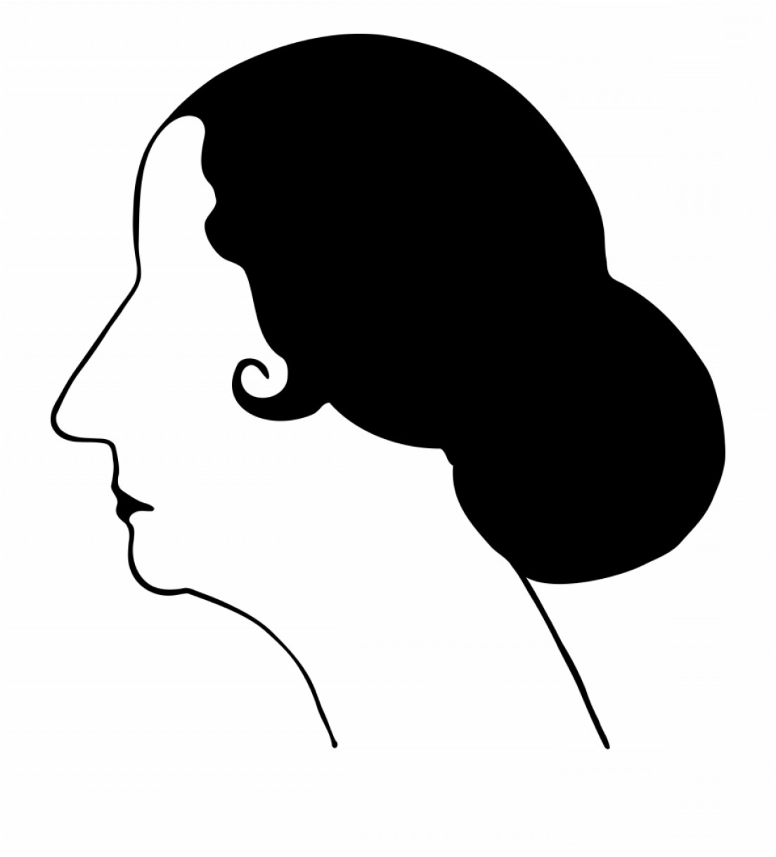 1104x1220 Bjmxjwflapper Silhouette Clip Art Woman Face Profile Vector Soidergi