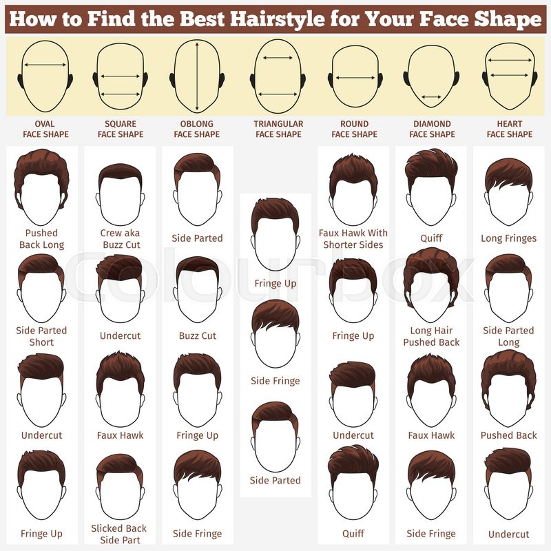 800x800 A Set Of Mens Hairstyles For Different Stock Vector Colourbox
