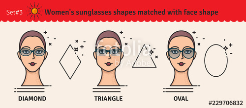 500x221 Set Sunglasses Shapes Guide Women's Sunglasses Shapes Matched
