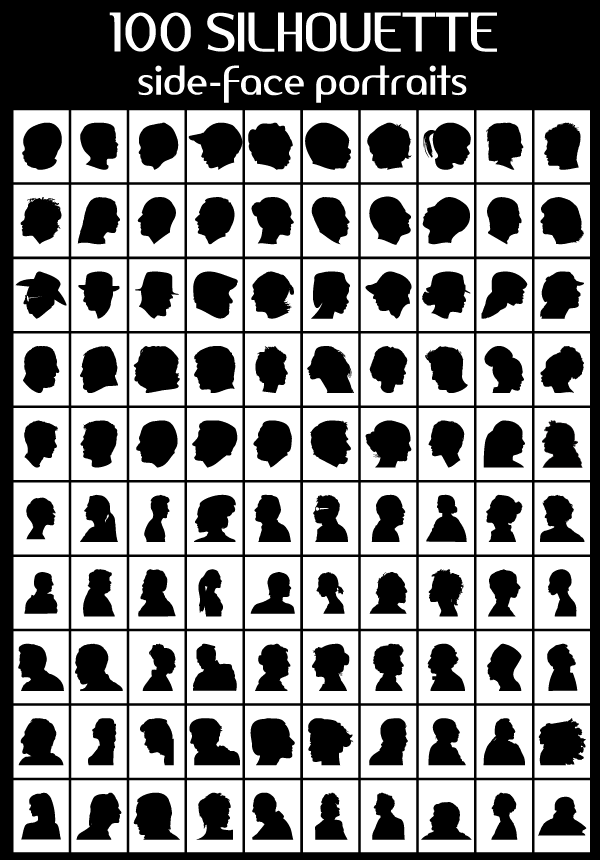 Face Silhouette Vector Free