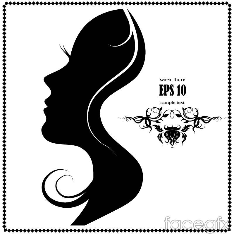 800x800 Fine Woman Face Silhouette Vector Over Millions Vectors, Stock