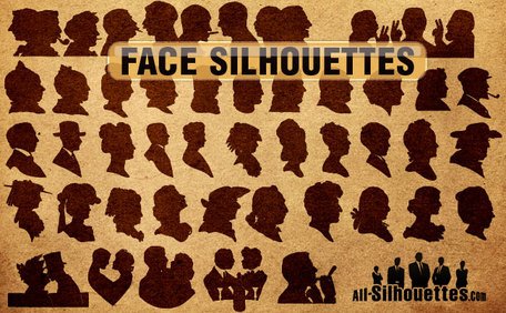 456x282 Free Vector Face Silhouettess Clipart And Vector Graphics