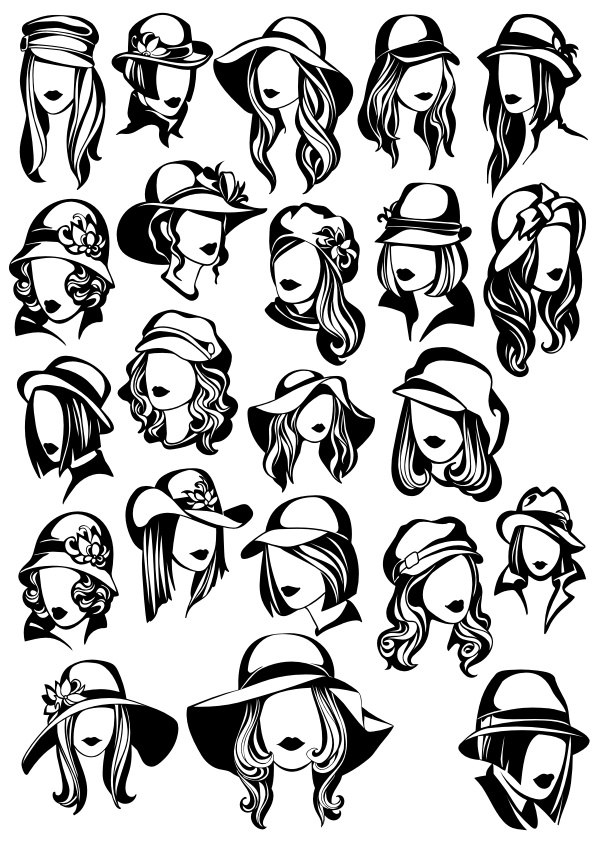 595x842 Woman Face Silhouette Free Vector Cdr Download