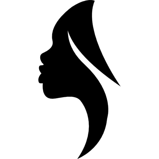 626x626 Woman Side Face Silhouette Vector