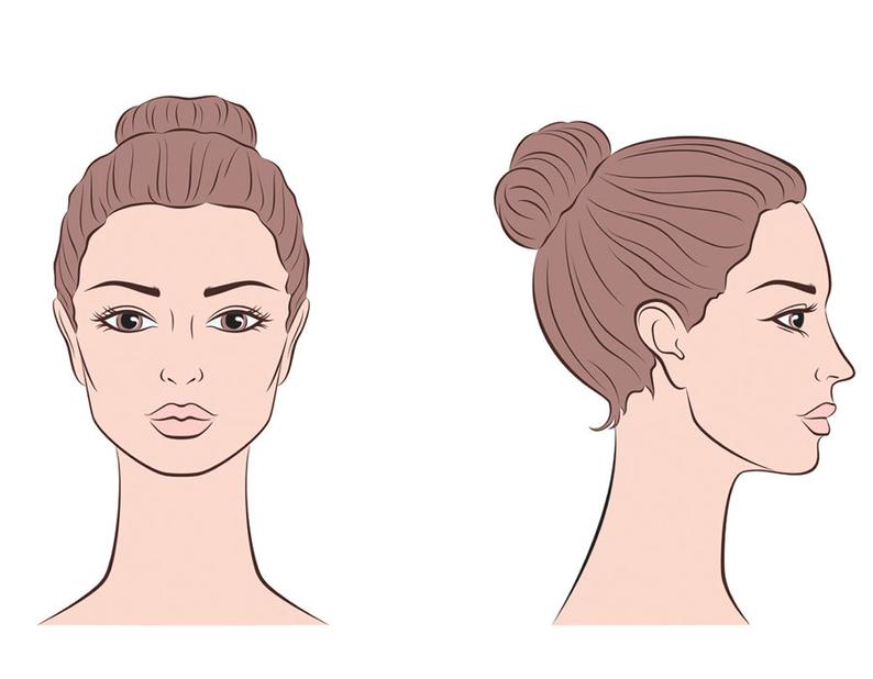 794x618 Female Face Vector Sketch Fashion Croquis Woman Silhouette Etsy