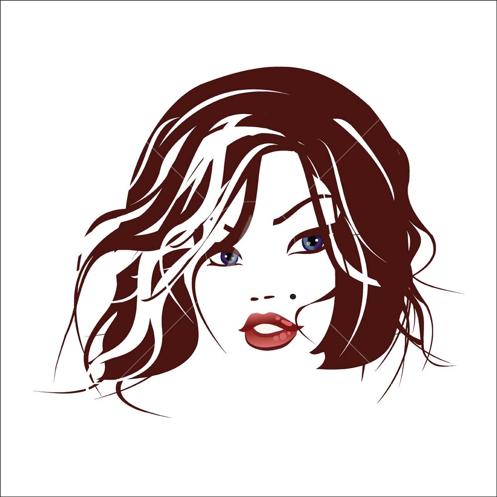 1000x1000 Beautiful Face Vector
