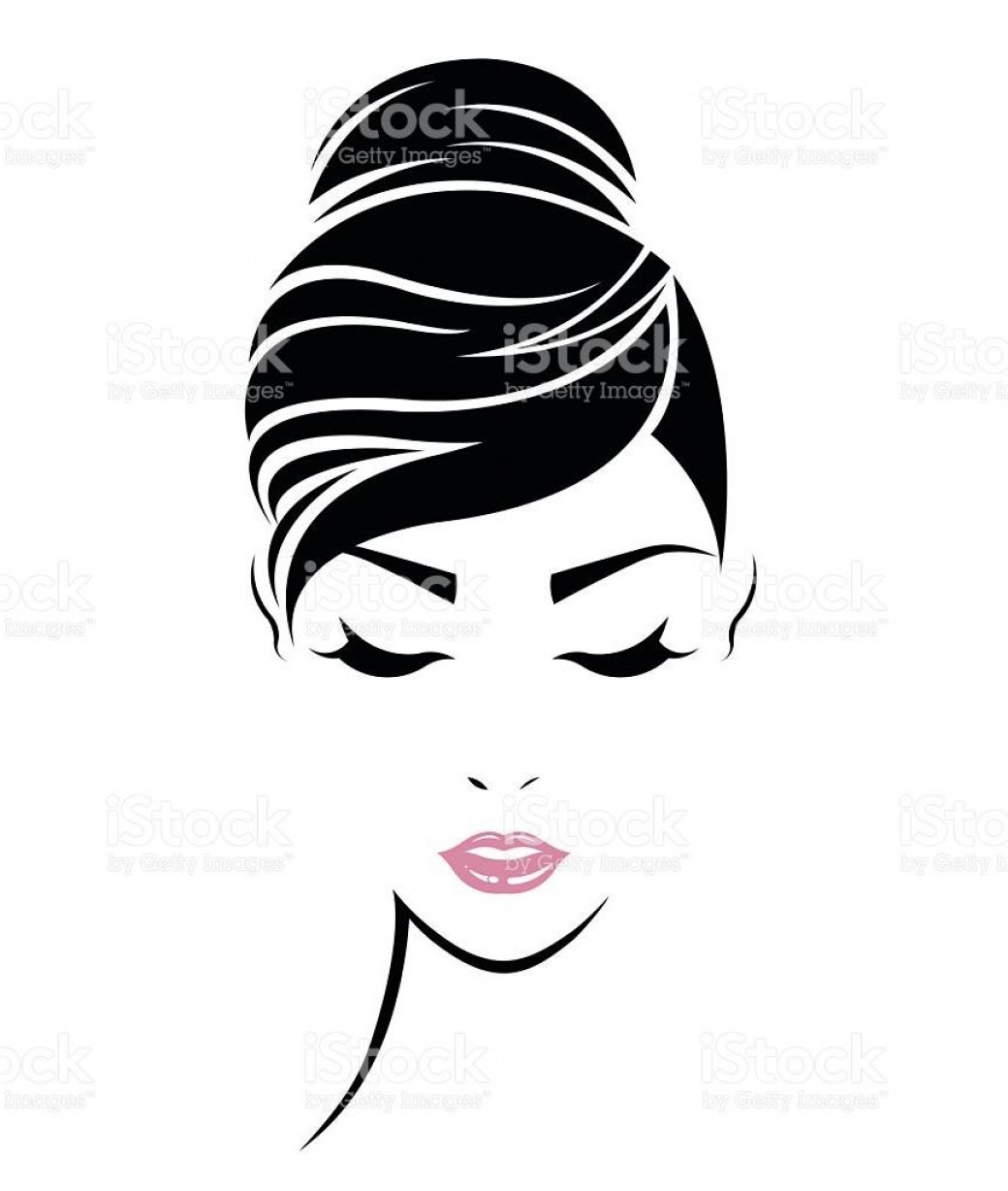 1040x1228 Best Women Hair Style Icon Logo Face Vector Image Geekchicpro