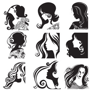 300x300 Free Vectors Women Face Vectors Vector Design