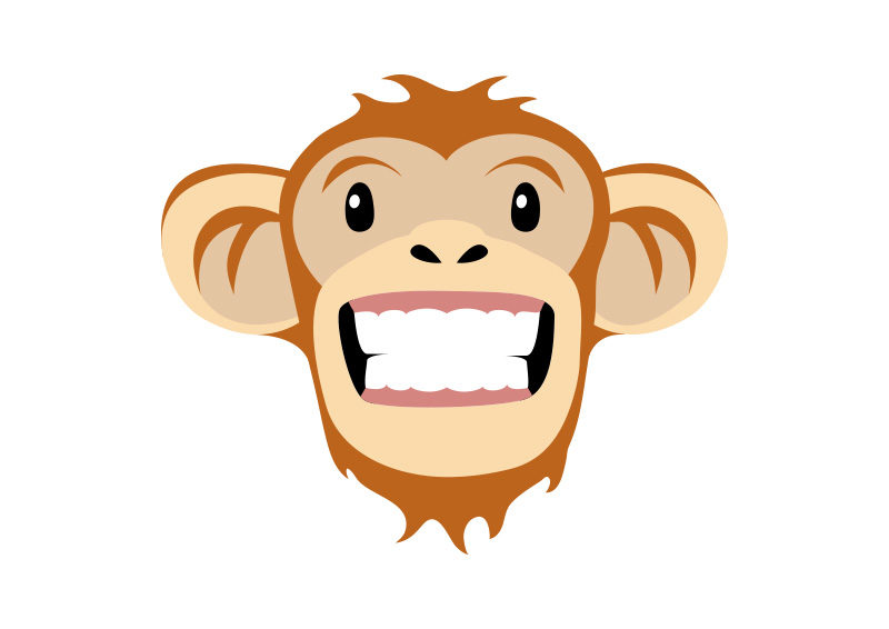 800x566 Monkey Face Free Vector