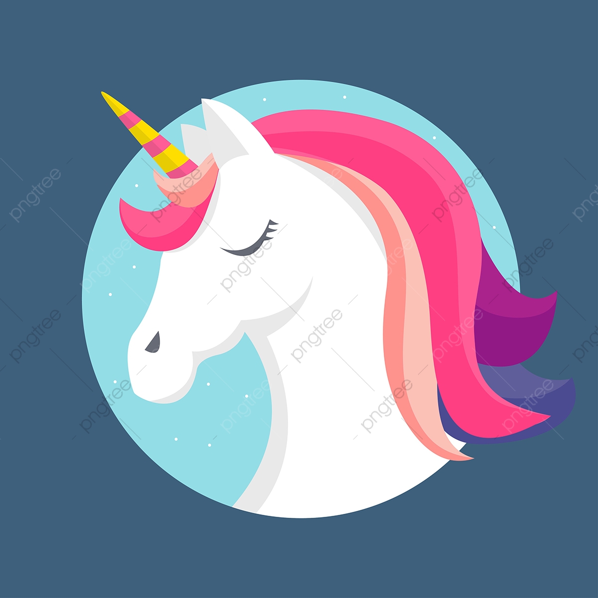 1200x1200 Cute Unicorn Face Vector, Unicorn, Illustration, Background Png