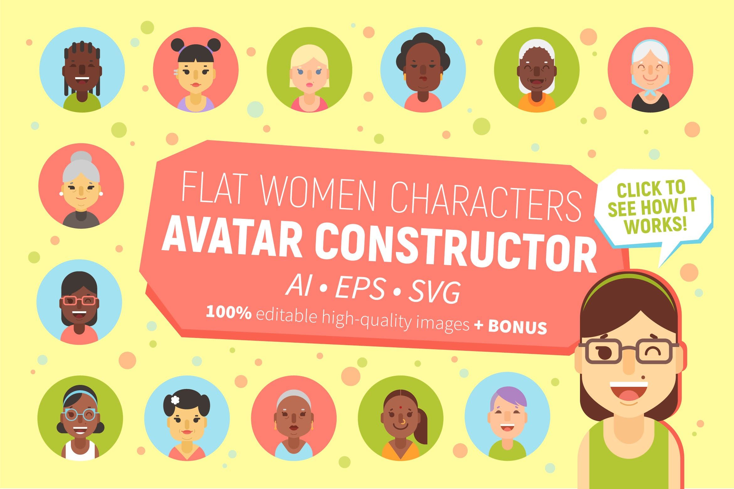 2340x1560 Women Characters Avatar Constructor