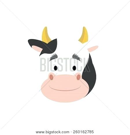 450x470 Cow Face Cartoon