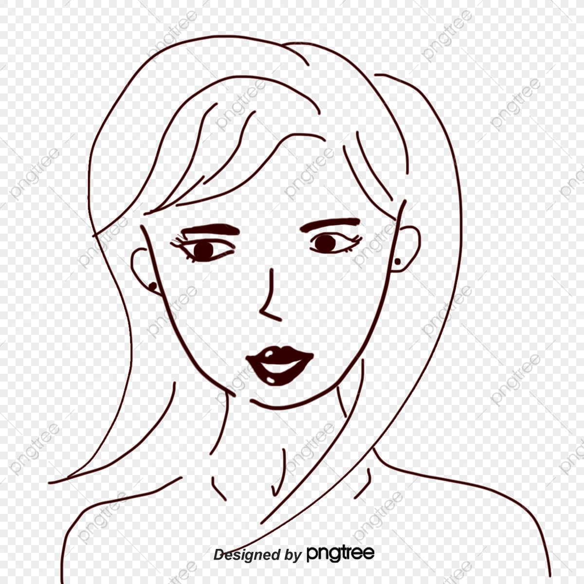 1200x1200 The Woman Was Face Contour, Woman Vector, Face Vector, Vector Png