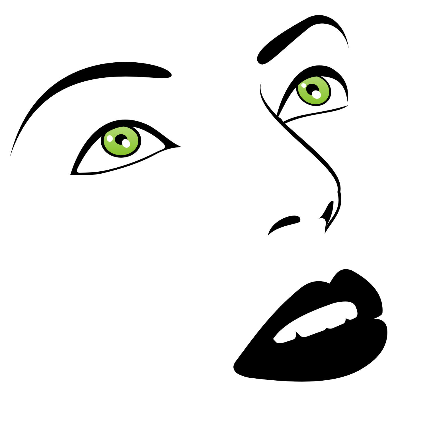 1500x1500 Vector For Free Use Woman Face Vector