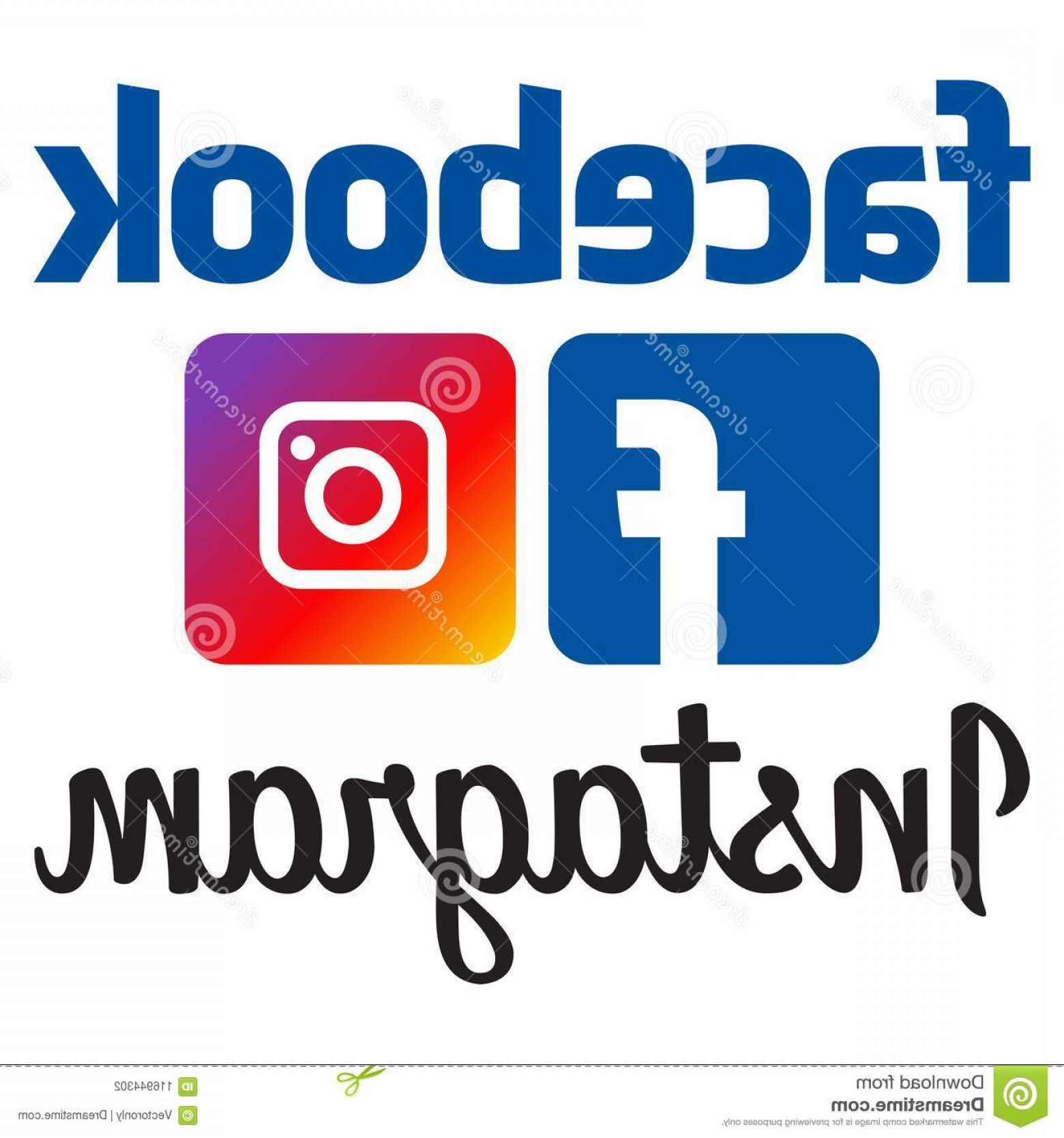 facebook and instagram logo vector