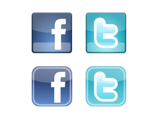 Facebook And Twitter Icons Vector at Vectorified.com | Collection of