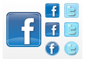 285x200 Facebook Twitter Icons Free Vector Graphic Art Free Download