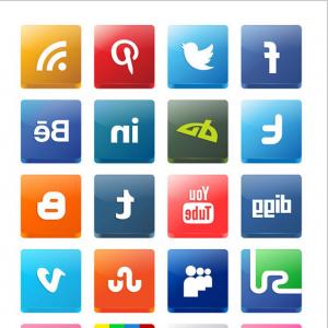 300x300 Set Popular Social Media Logos Icons Vectors Instagram Facebook