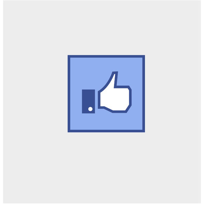 660x660 Facebook Like Vector Button