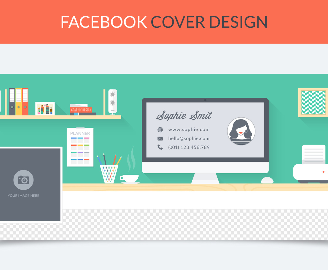 1136x936 Facebook Cover Design Vector Art Graphics