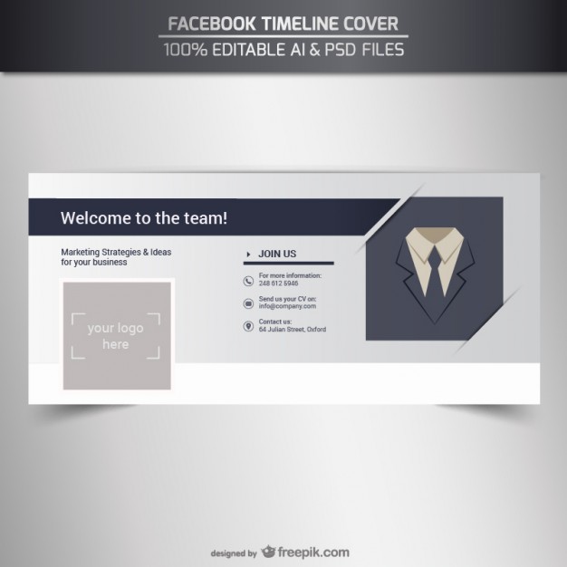 626x626 Facebook Business Timeline Cover Vector Free Vector Download