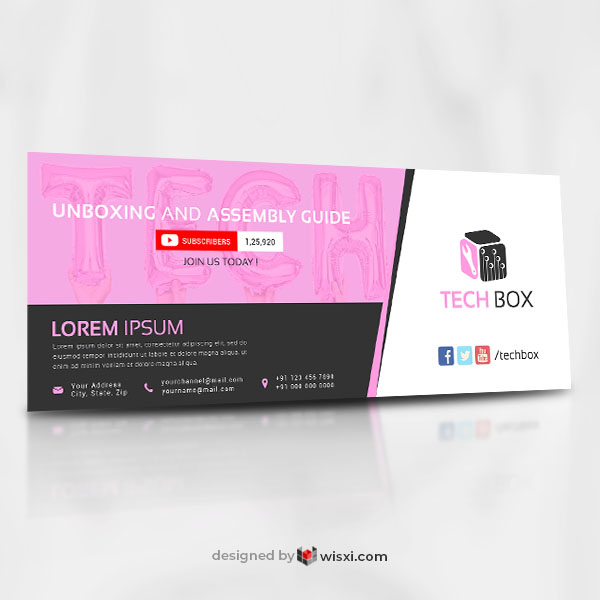 600x600 Tech Facebook Cover Vector Free Download