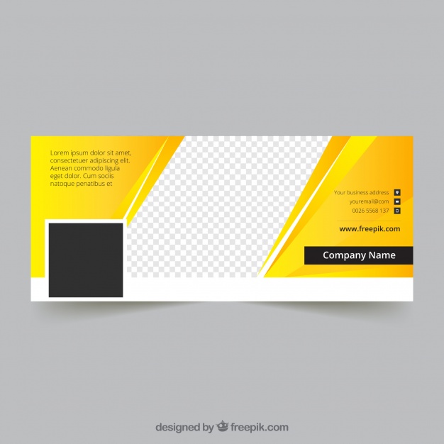 626x626 Yellow Facebook Cover Vector Free Download
